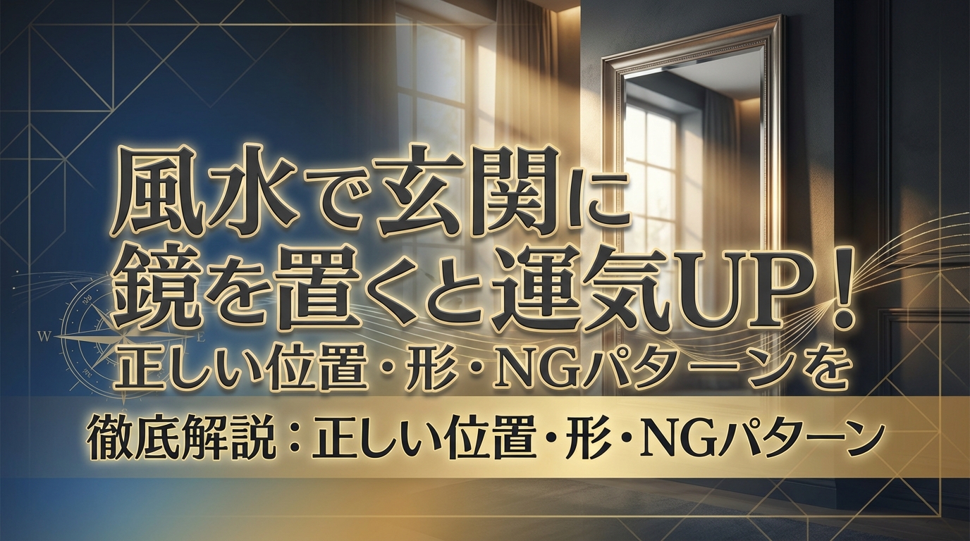 風水で玄関に鏡を置くと運気UP！正しい位置・形・NGパターンを徹底解説