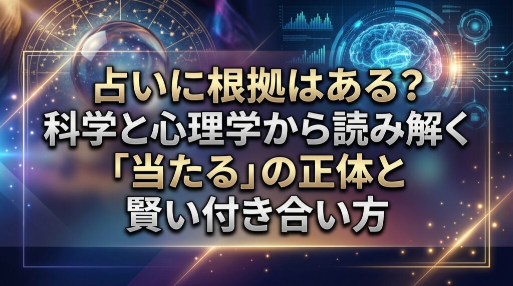 占いに根拠はある？科学と心理学から読み解く「当たる」の正体と賢い付き合い方