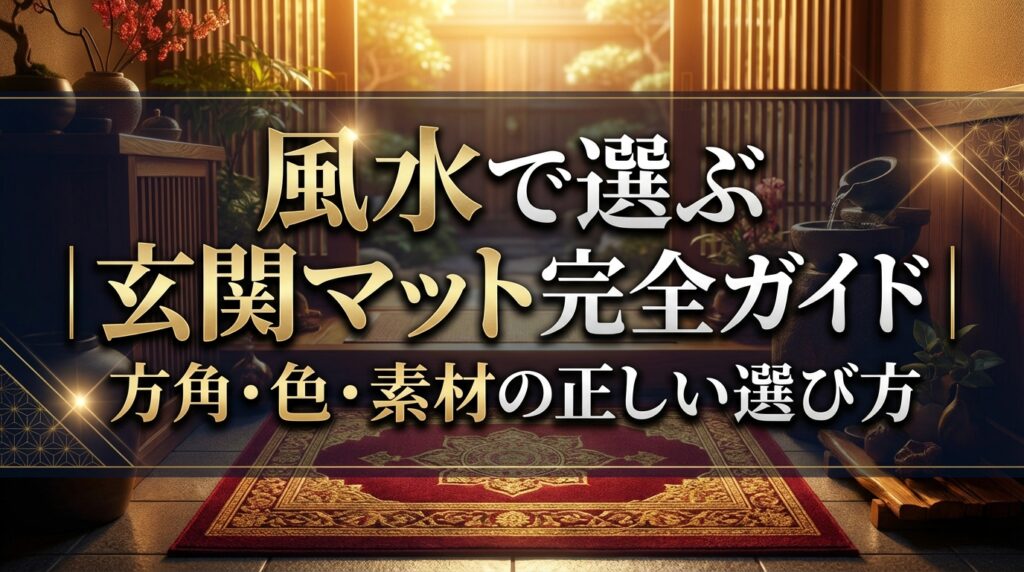 風水で選ぶ玄関マット完全ガイド｜方角・色・素材の正しい選び方