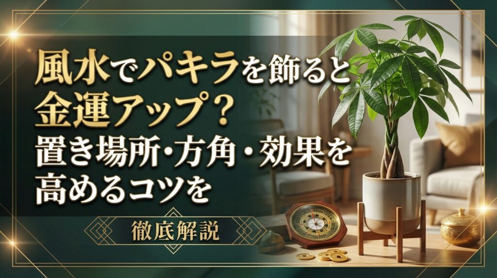 風水でパキラを飾ると金運アップ？置き場所・方角・効果を高めるコツを徹底解説