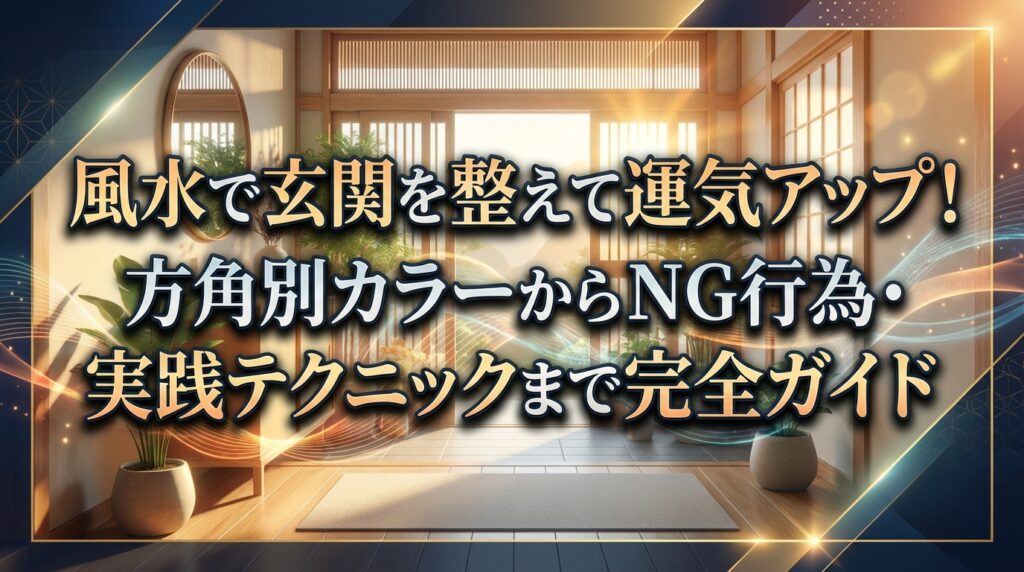 風水で玄関を整えて運気アップ！方角別カラーからNG行為・実践テクニックまで完全ガイド