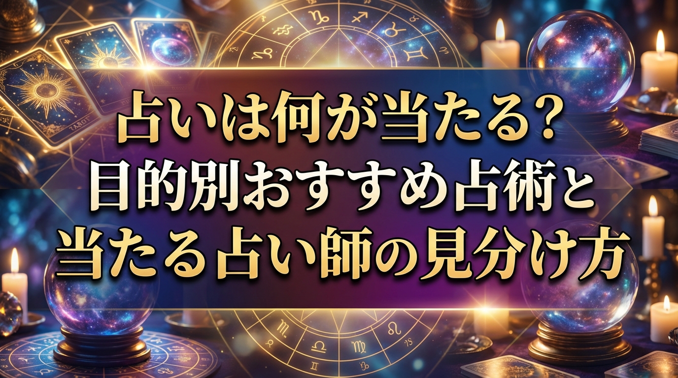 占いは何が当たる？目的別おすすめ占術と当たる占い師の見分け方