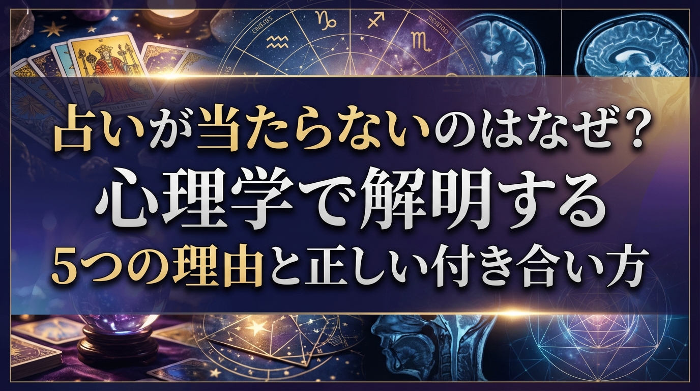 占いが当たらないのはなぜ？心理学で解明する5つの理由と正しい付き合い方