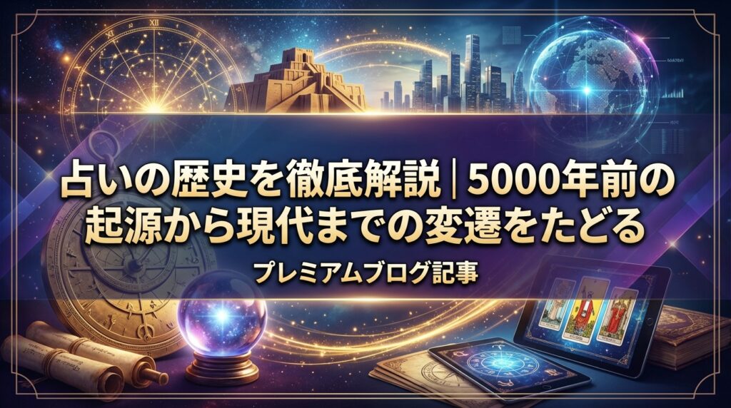 占いの歴史を徹底解説｜5000年前の起源から現代までの変遷をたどる