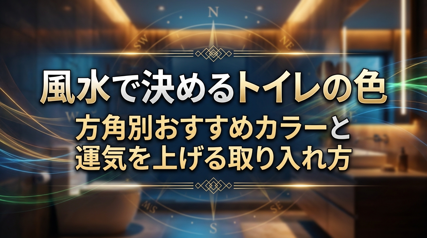 風水で決めるトイレの色｜方角別おすすめカラーと運気を上げる取り入れ方