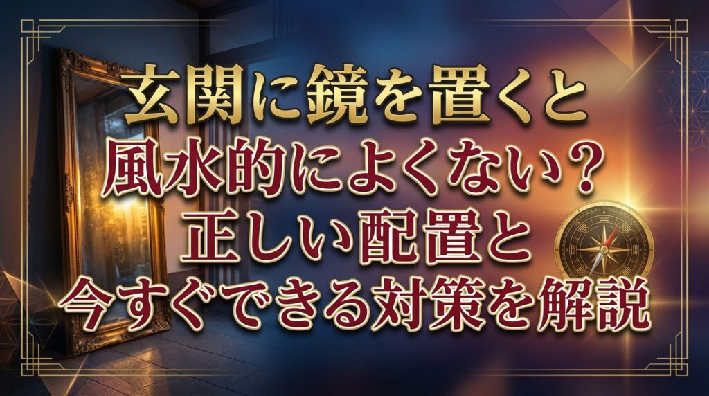 玄関に鏡を置くと風水的によくない？正しい配置と今すぐできる対策を解説