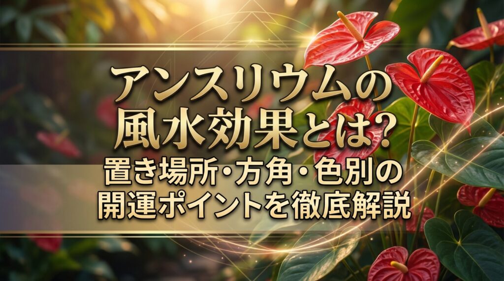アンスリウムの風水効果とは？置き場所・方角・色別の開運ポイントを徹底解説