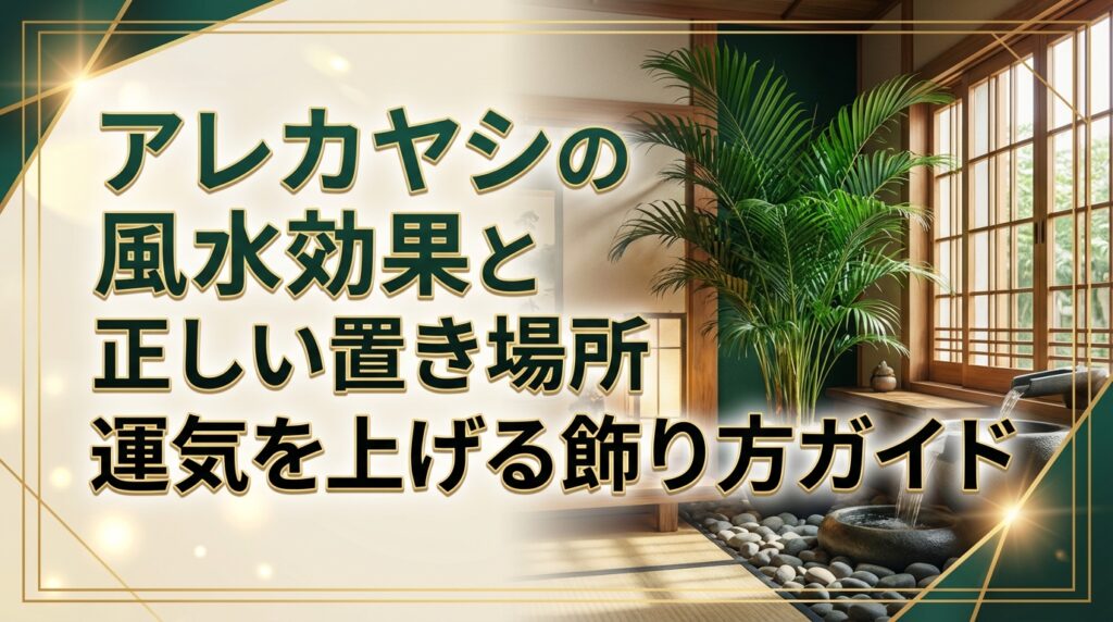 アレカヤシの風水効果と正しい置き場所｜運気を上げる飾り方ガイド