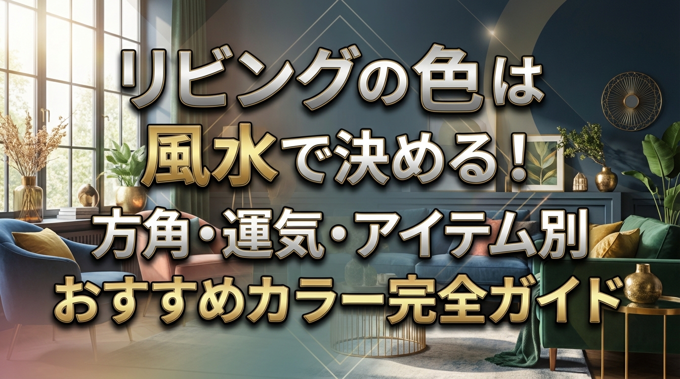 リビングの色は風水で決める！方角・運気・アイテム別おすすめカラー完全ガイド