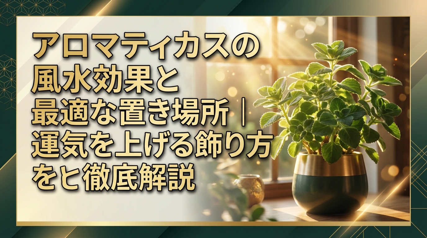 アロマティカスの風水効果と最適な置き場所｜運気を上げる飾り方を徹底解説