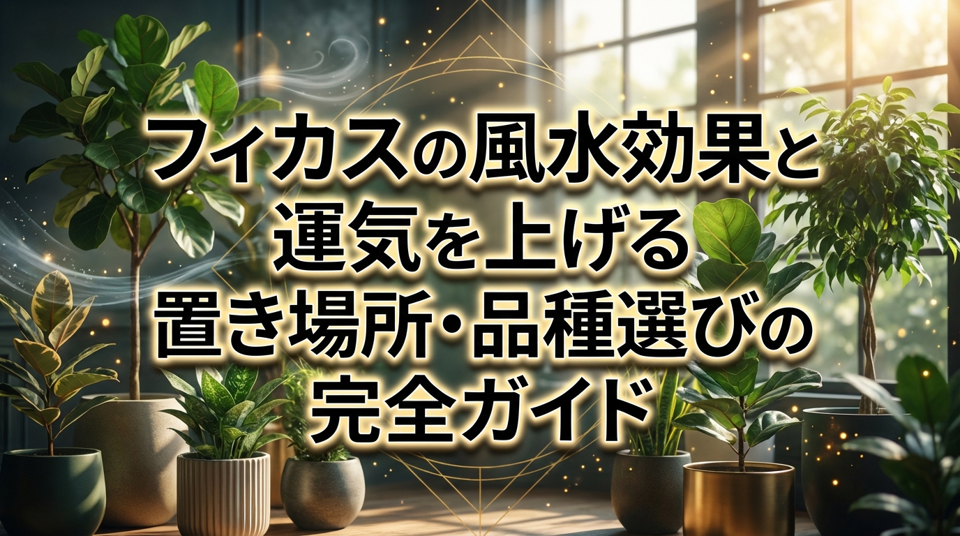 フィカスの風水効果と運気を上げる置き場所・品種選びの完全ガイド