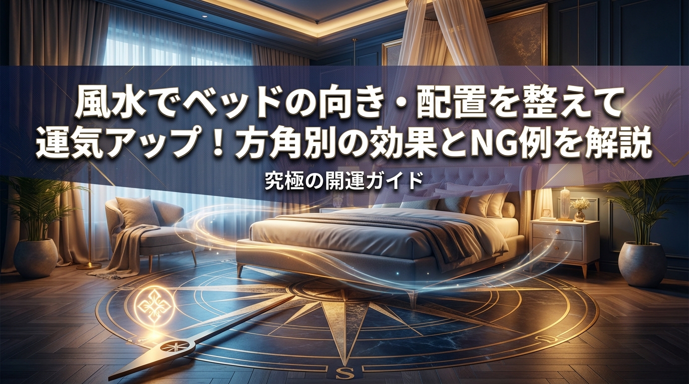 風水でベッドの向き・配置を整えて運気アップ！方角別の効果とNG例を解説