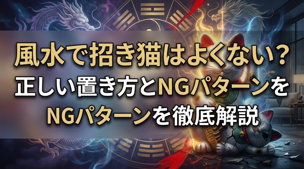 風水で招き猫はよくない？正しい置き方とNGパターンを徹底解説