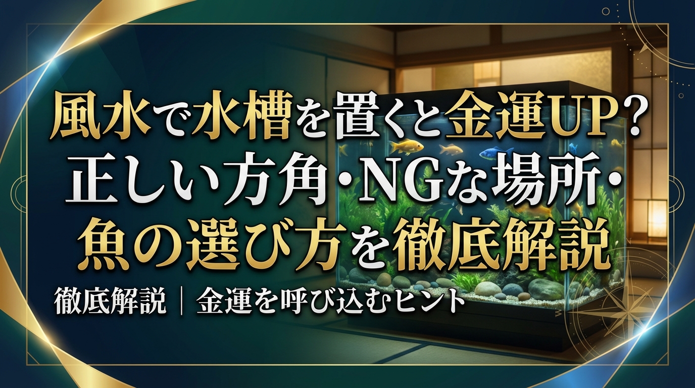 風水で水槽を置くと金運UP？正しい方角・NGな場所・魚の選び方を徹底解説