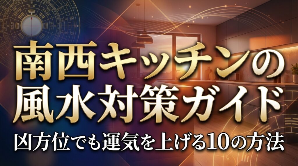 南西キッチンの風水対策ガイド｜凶方位でも運気を上げる10の方法