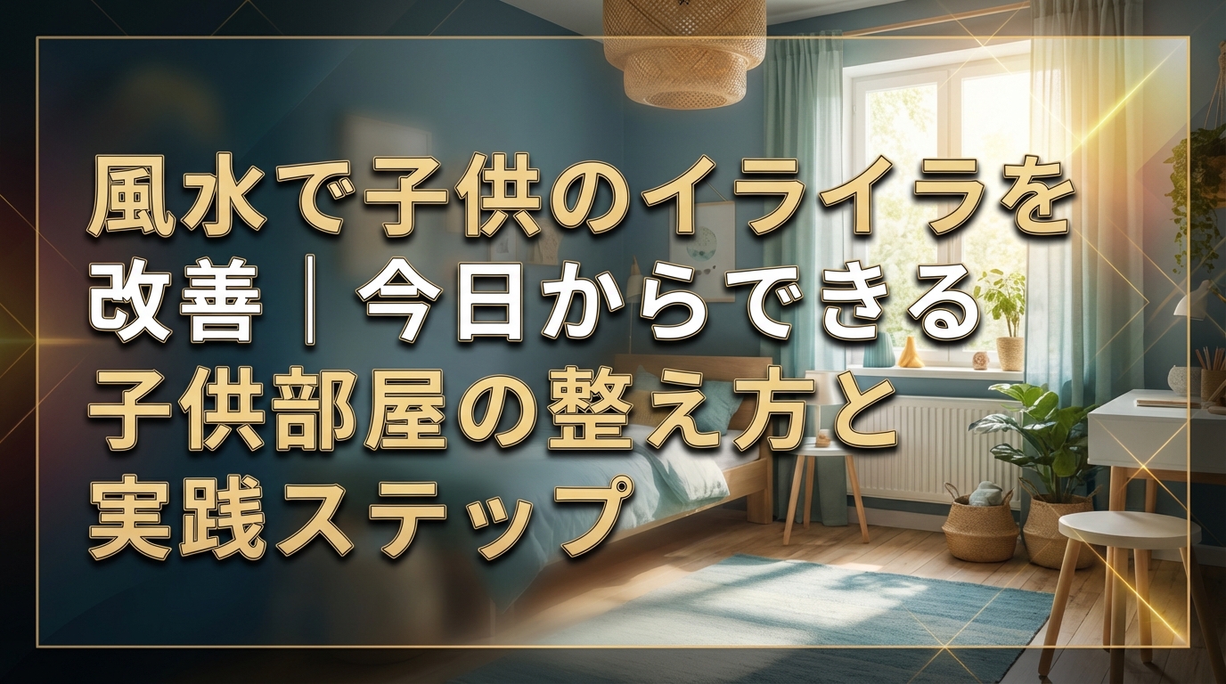 風水で子供のイライラを改善｜今日からできる子供部屋の整え方と実践ステップ