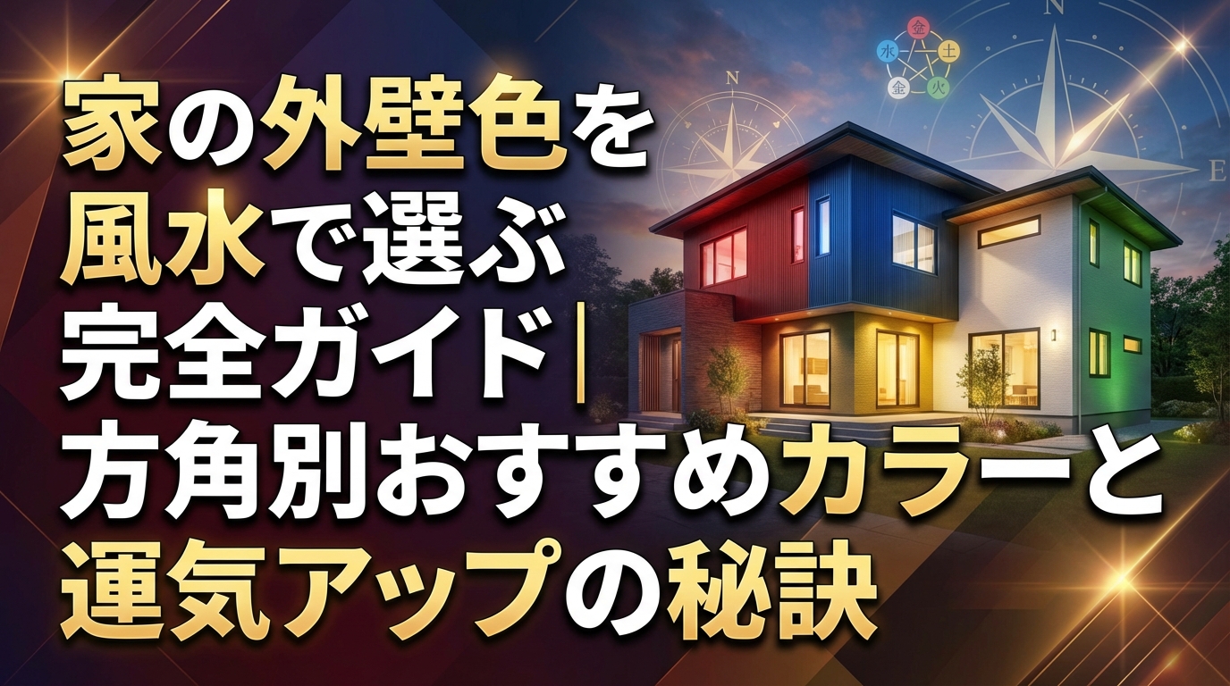 家の外壁色を風水で選ぶ完全ガイド｜方角別おすすめカラーと運気アップの秘訣