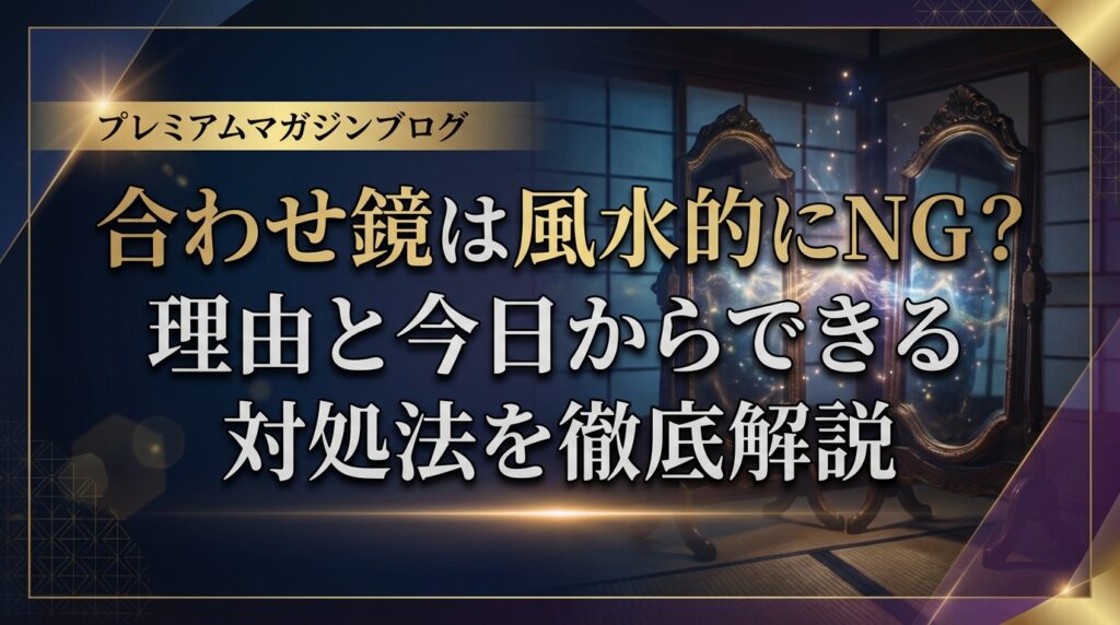 合わせ鏡は風水的にNG？理由と今日からできる対処法を徹底解説