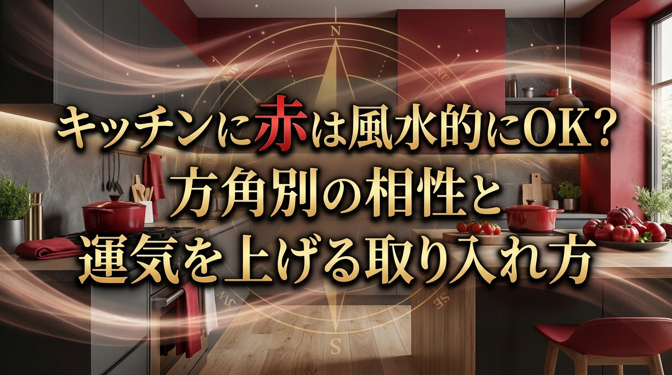 キッチンに赤は風水的にOK？方角別の相性と運気を上げる取り入れ方