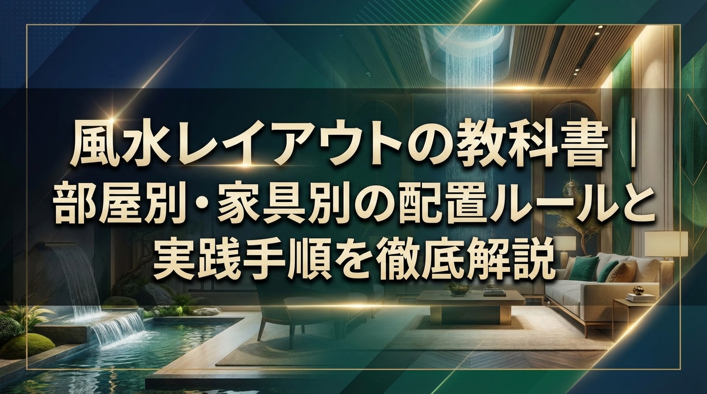 風水レイアウトの教科書｜部屋別・家具別の配置ルールと実践手順を徹底解説