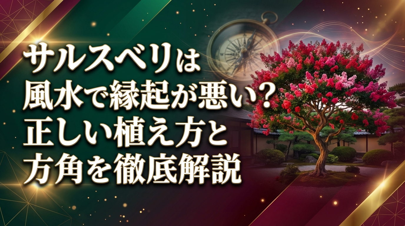 サルスベリは風水で縁起が悪い？正しい植え方と方角を徹底解説