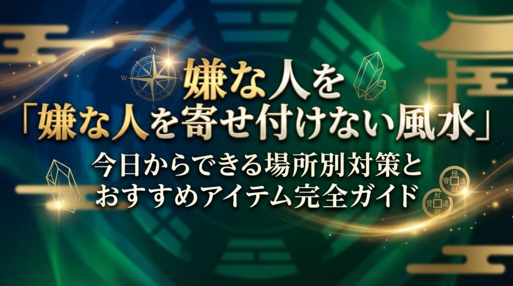 嫌な人を寄せ付けない風水｜今日からできる場所別対策とおすすめアイテム完全ガイド