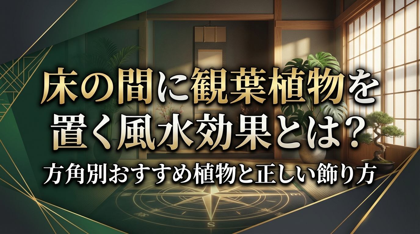 床の間に観葉植物を置く風水効果とは？方角別おすすめ植物と正しい飾り方