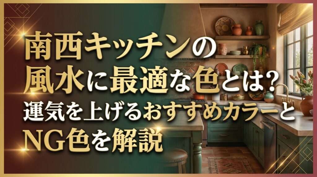 南西キッチンの風水に最適な色とは？運気を上げるおすすめカラーとNG色を解説
