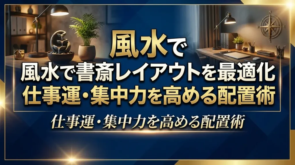 風水で書斎レイアウトを最適化｜仕事運・集中力を高める配置術