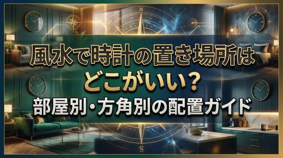 風水で時計の置き場所はどこがいい?部屋別・方角別の配置ガイド