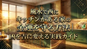 風水で西にキッチンがある家の金運を守る方法｜凶を吉に変える実践ガイド
