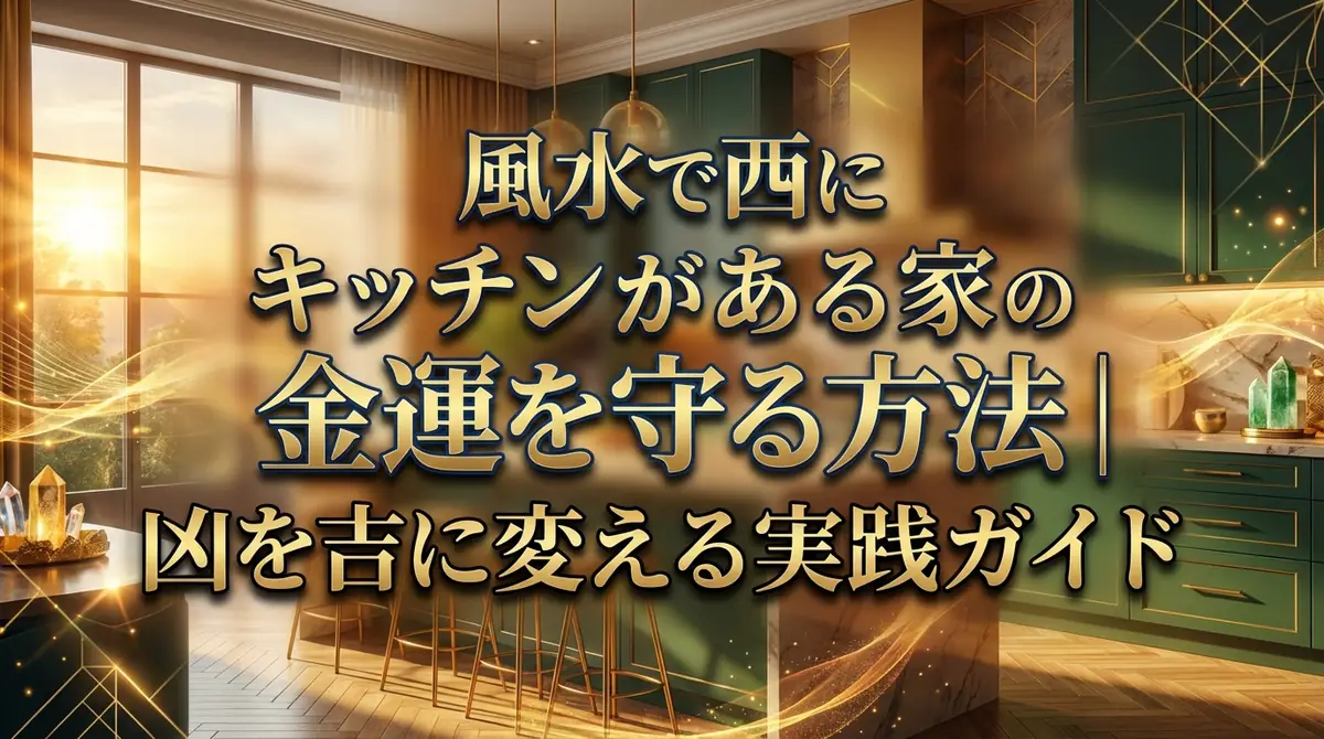 風水で西にキッチンがある家の金運を守る方法｜凶を吉に変える実践ガイド