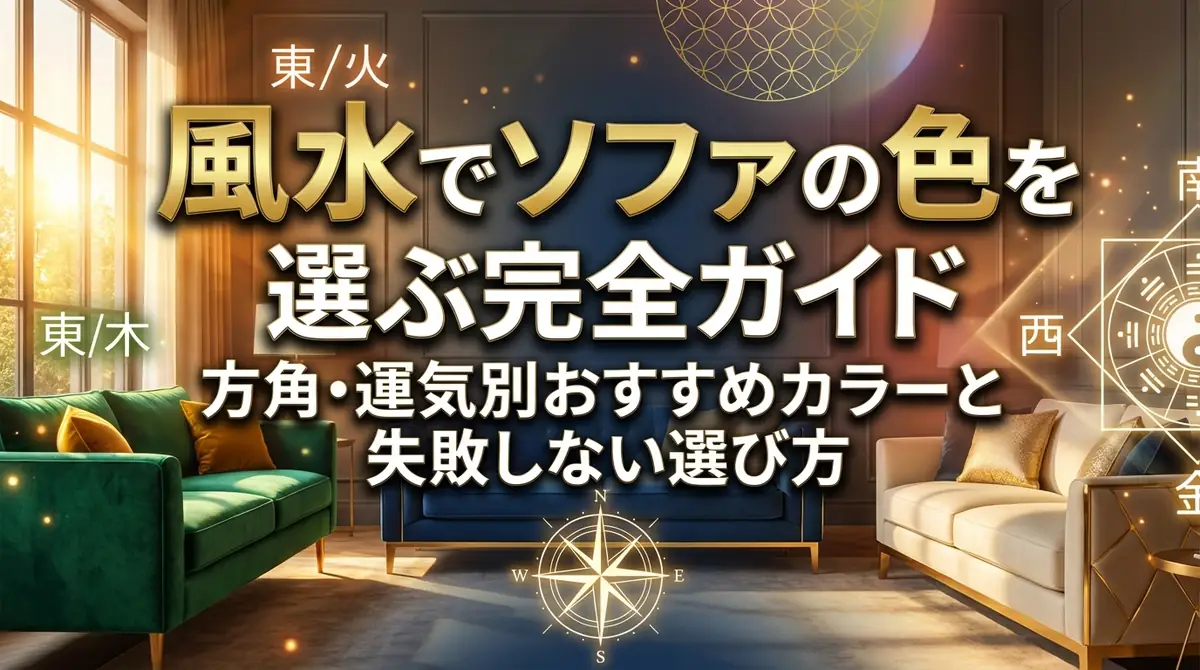 風水でソファの色を選ぶ完全ガイド｜方角・運気別おすすめカラーと失敗しない選び方
