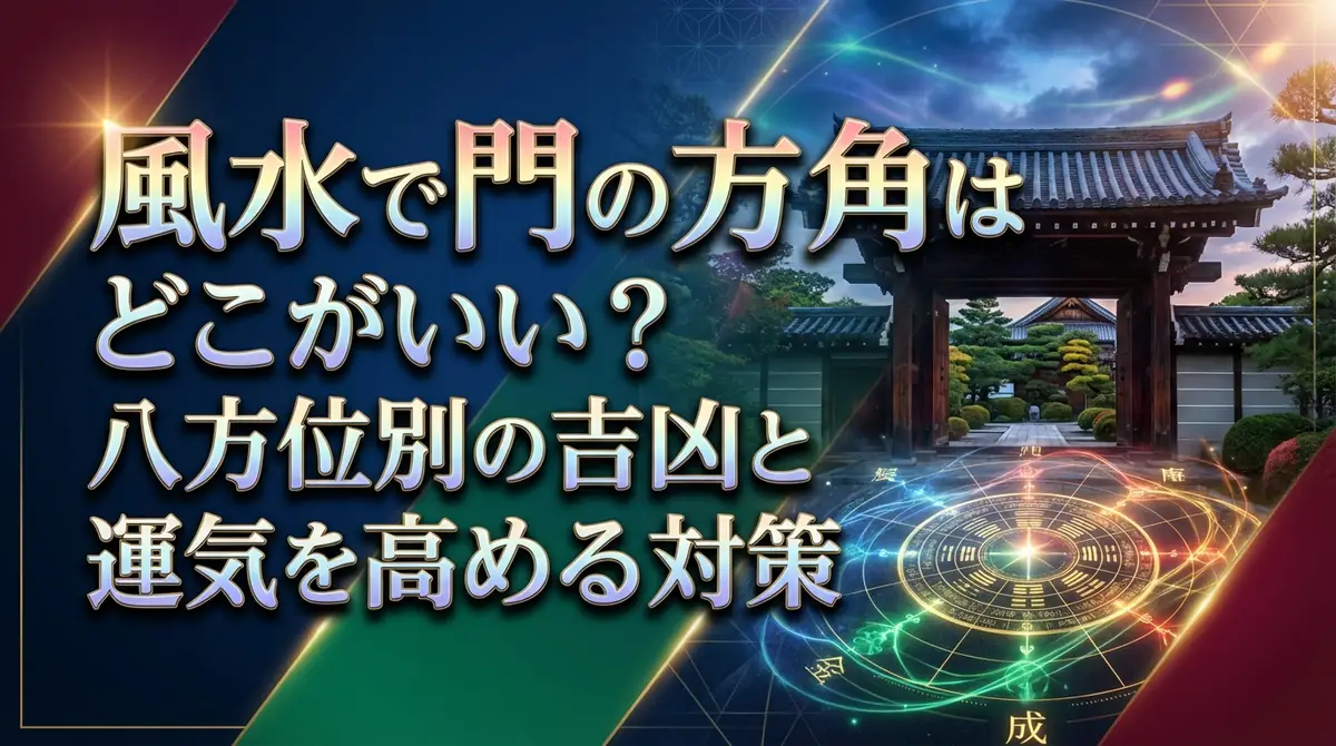 風水で門の方角はどこがいい？八方位別の吉凶と運気を高める対策