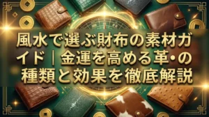 風水で選ぶ財布の素材ガイド｜金運を高める革の種類と効果を徹底解説