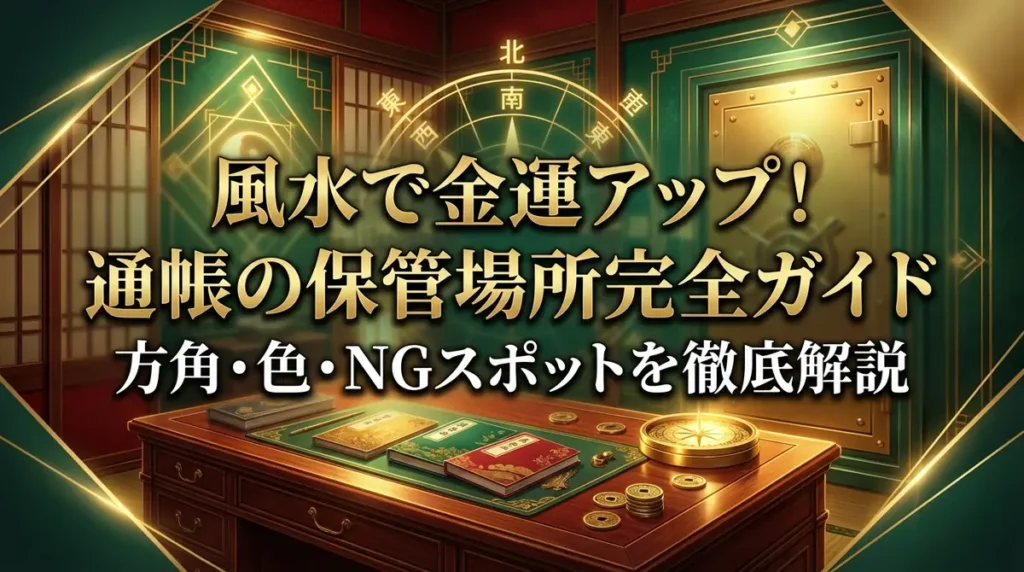 風水で金運アップ！通帳の保管場所完全ガイド｜方角・色・NGスポットを徹底解説