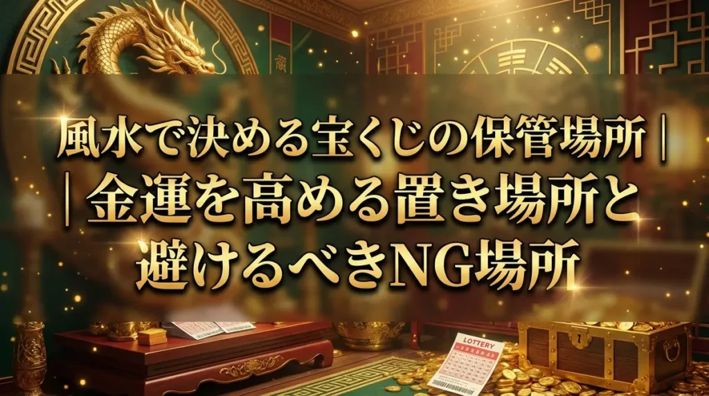 風水で決める宝くじの保管場所｜金運を高める置き場所と避けるべきNG場所