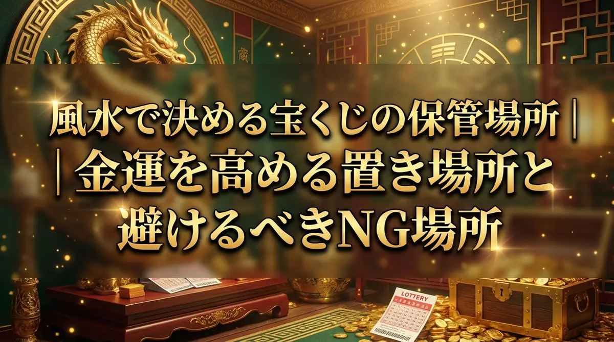 風水で決める宝くじの保管場所｜金運を高める置き場所と避けるべきNG場所