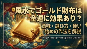 風水でゴールド財布は金運に効果あり？意味・選び方・使い始めの作法を解説