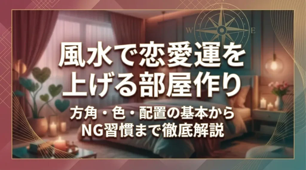 風水で恋愛運を上げる部屋作り｜方角・色・配置の基本からNG習慣まで徹底解説