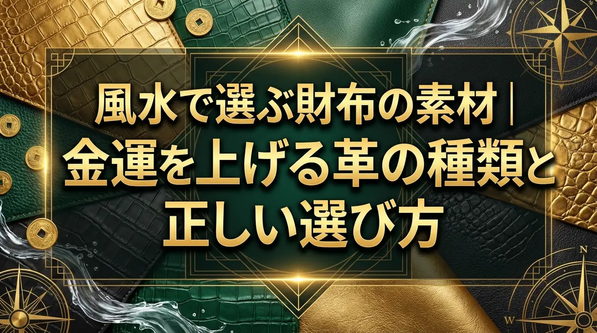 風水で選ぶ財布の素材｜金運を上げる革の種類と正しい選び方