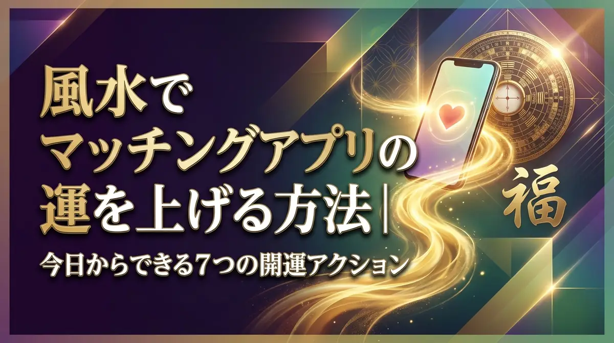 風水でマッチングアプリの運を上げる方法｜今日からできる7つの開運アクション