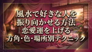 風水で好きな人を振り向かせる方法｜恋愛運を上げる方角・色・場所別テクニック