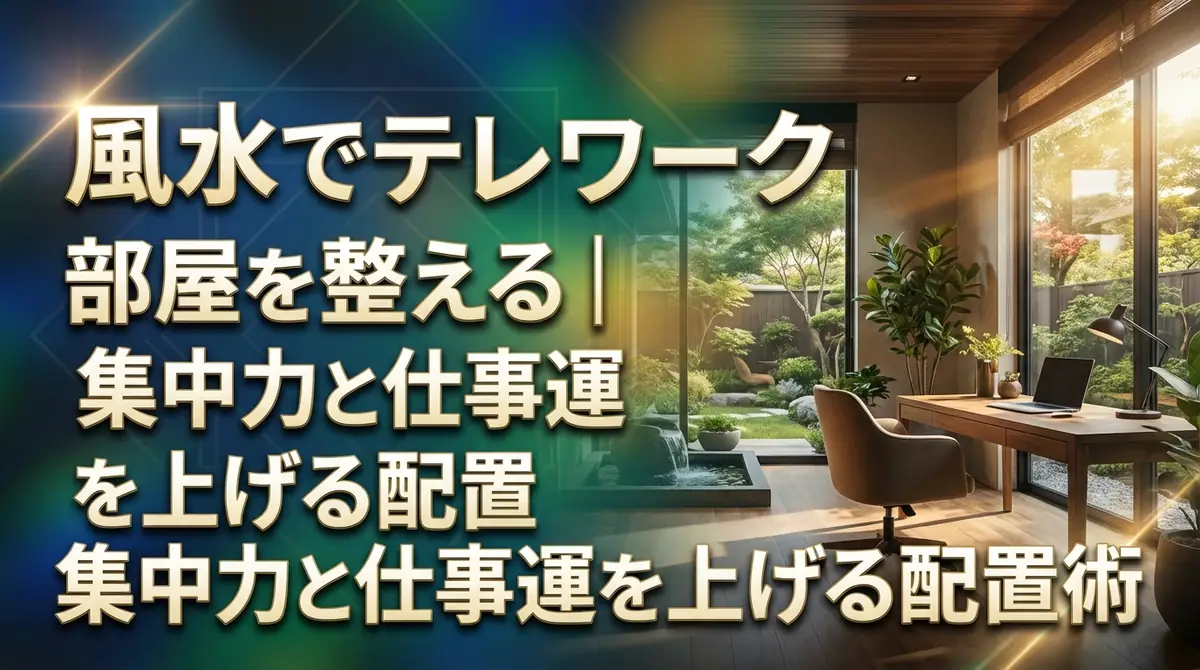 風水でテレワーク部屋を整える|集中力と仕事運を上げる配置術