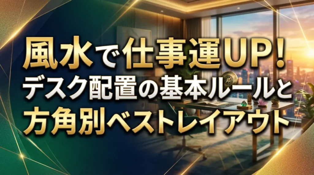 風水で仕事運UP！デスク配置の基本ルールと方角別ベストレイアウト